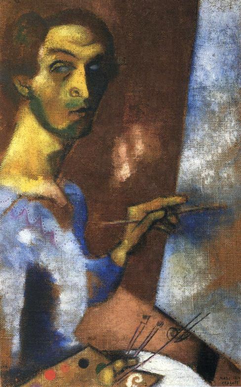 Autoportrait au chevalet contemporain Marc Chagall Peintures à l'huile